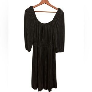 Nine West Striped in Fabric 3/4 Length Sleeve Midi Dress - Size 4